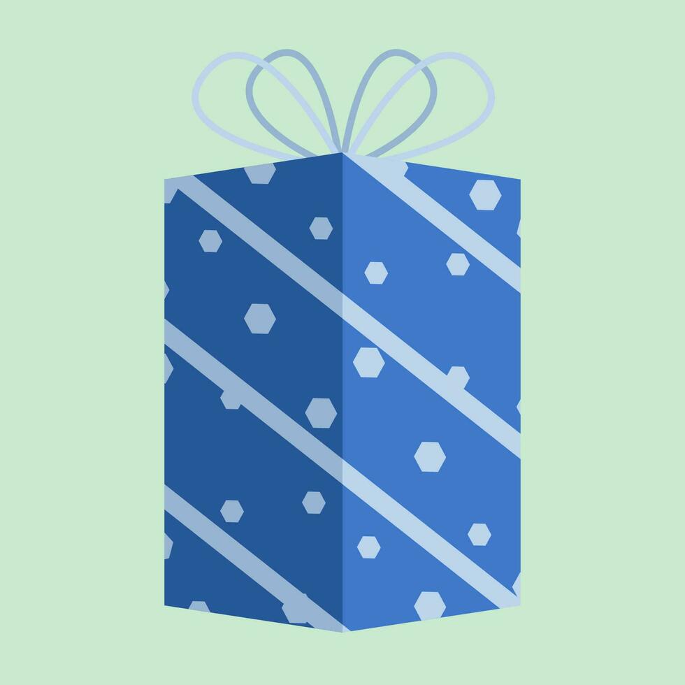 gekleurde geschenk doos met lintje. vakantie geschenk doos. Kerstmis of nieuw jaar vector illustratie. decoratie vlak.