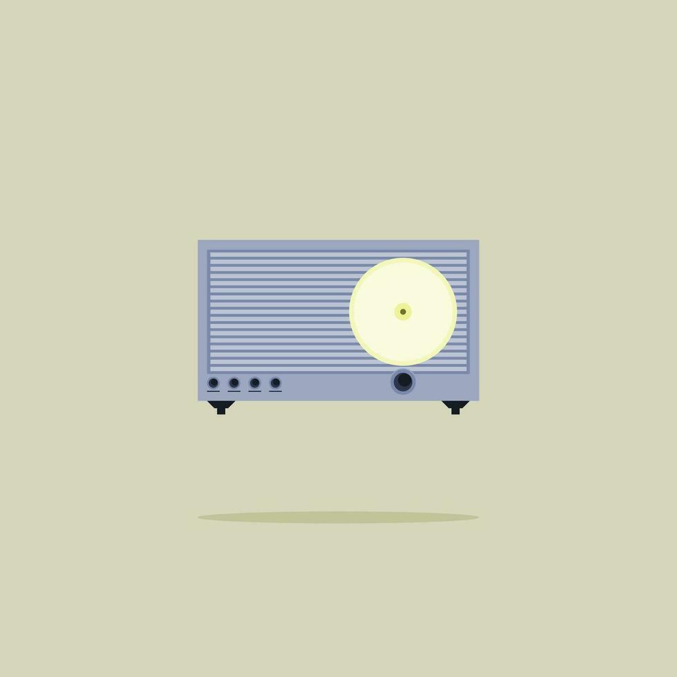 illustratie van een retro audio cassette speler in vlak ontwerp stijl. vector