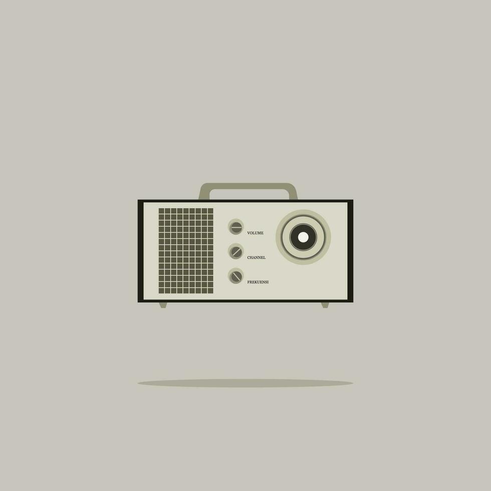 illustratie van een retro audio cassette speler in vlak ontwerp stijl. vector