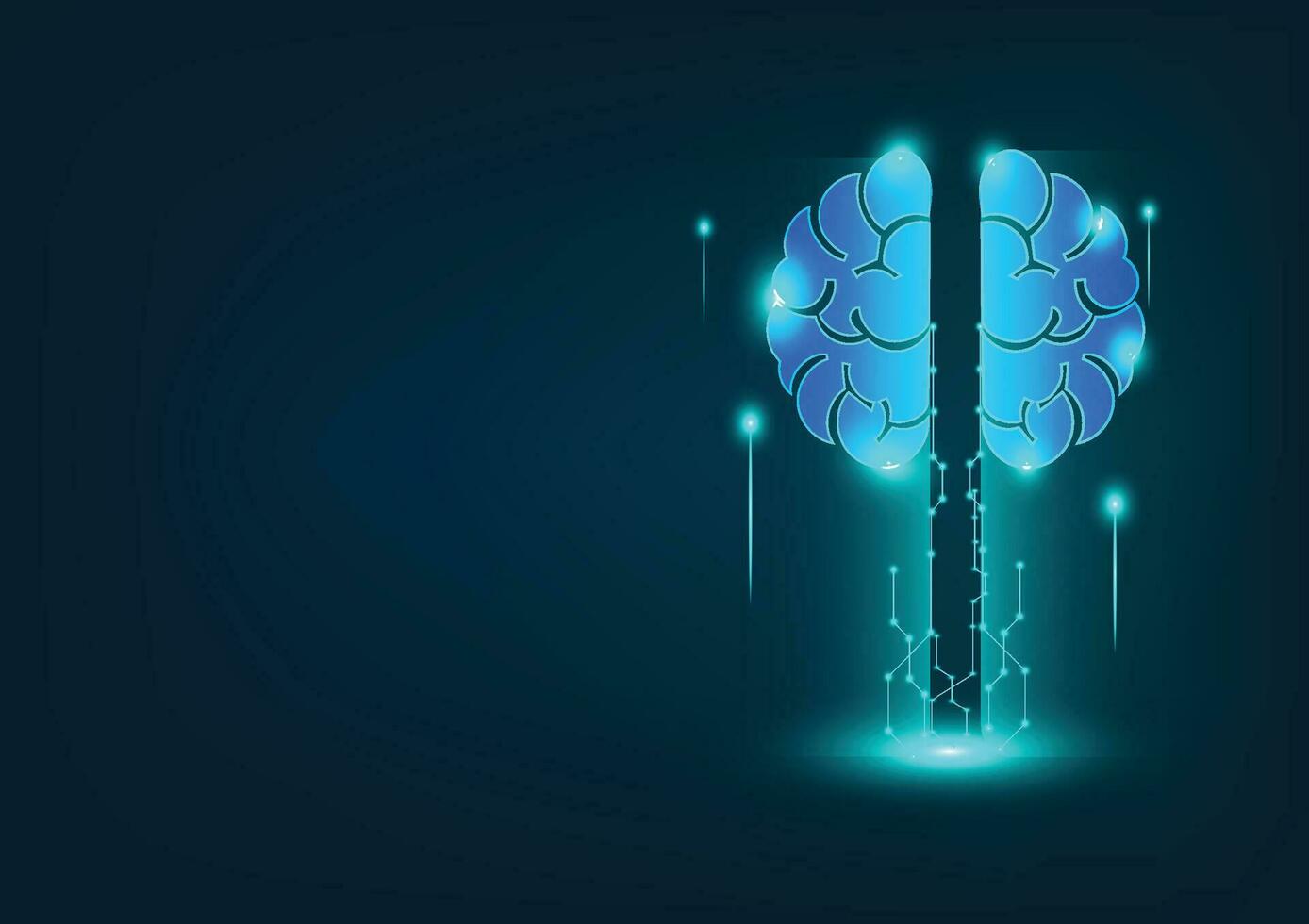 abstract menselijk hoofd met een lijn hersenen netwerk.cirkel en elektriciteit met blauw elektronisch fiets.digitaal data,ai,wetenschap.vector technologie achtergrond en kunstmatig intelligentie- concept. vector