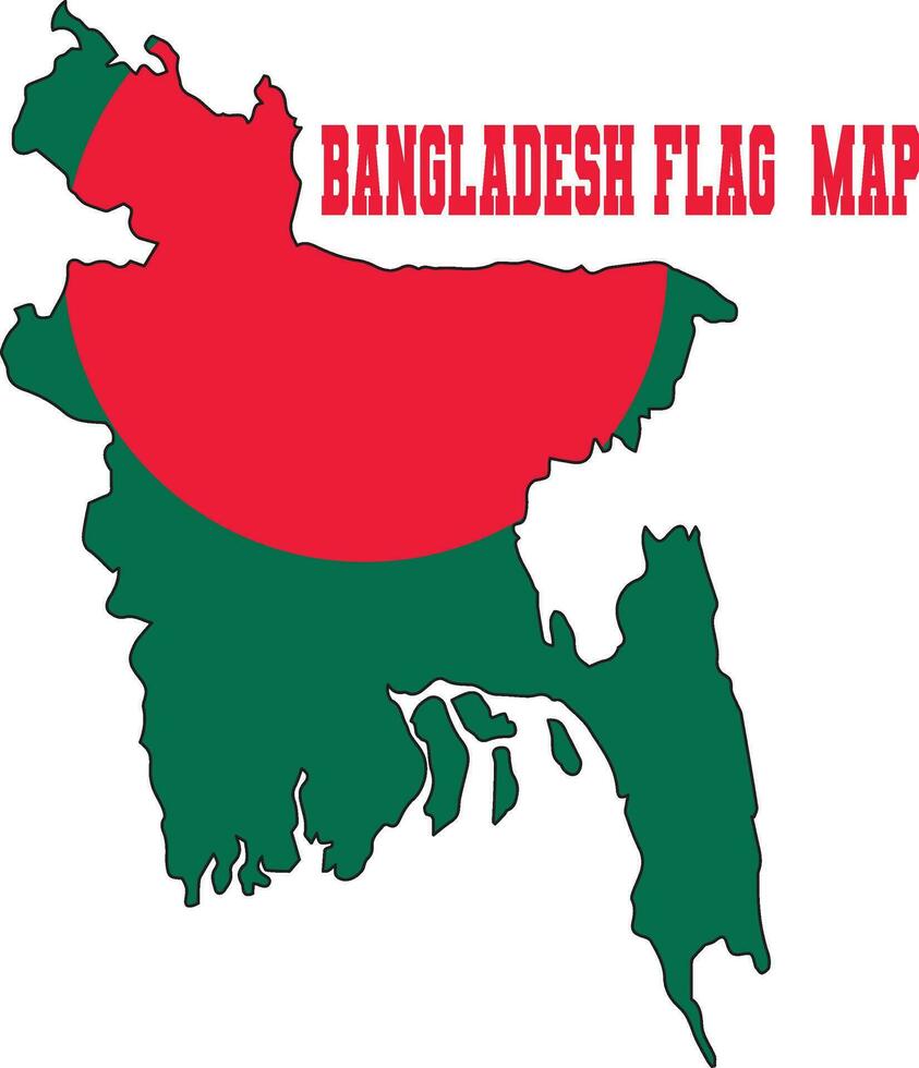 Bangladesh vlag kaart vector