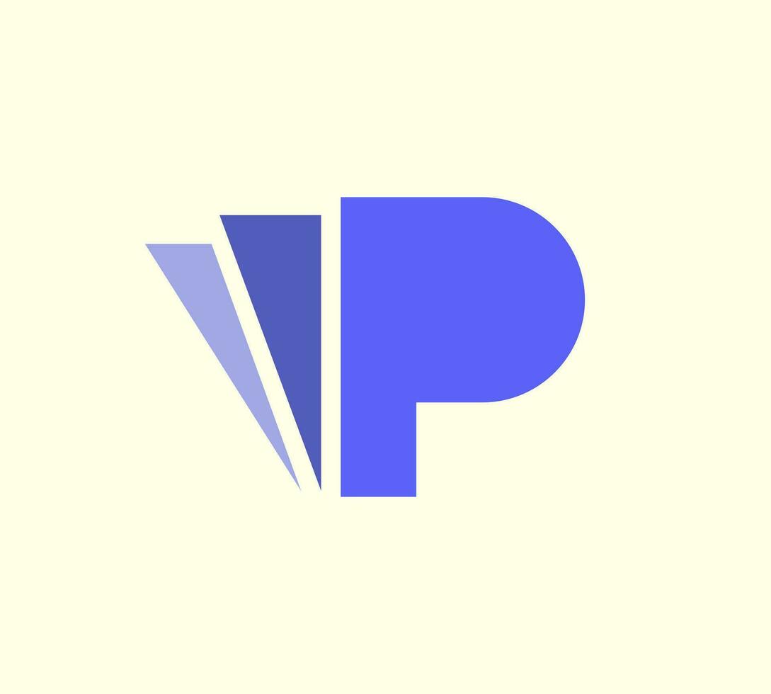 brief p ticket winkel logo vector