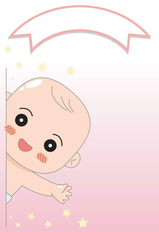 baby douche uitnodiging met tekenfilm kaart, zijn een jongen. zijn een meisje, vector illustratie