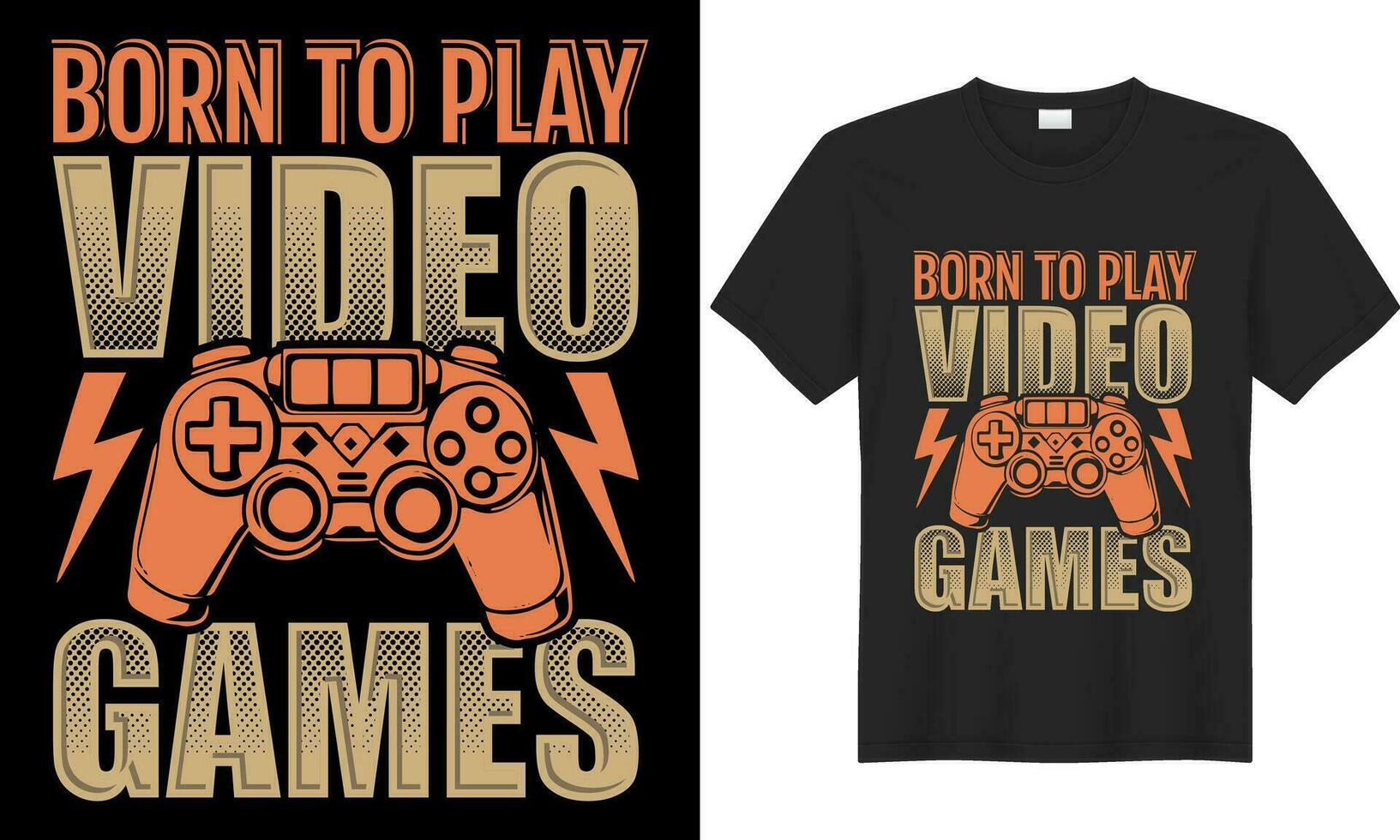 gaming typografie belettering vector grafisch t-shirt ontwerp. perfect geschenk voor gamer. geboren naar Speel video spel. modieus citaat. wijnoogst illustratie afdrukken ontwerp sjabloon voor kleding, capuchon, tas, sticker.