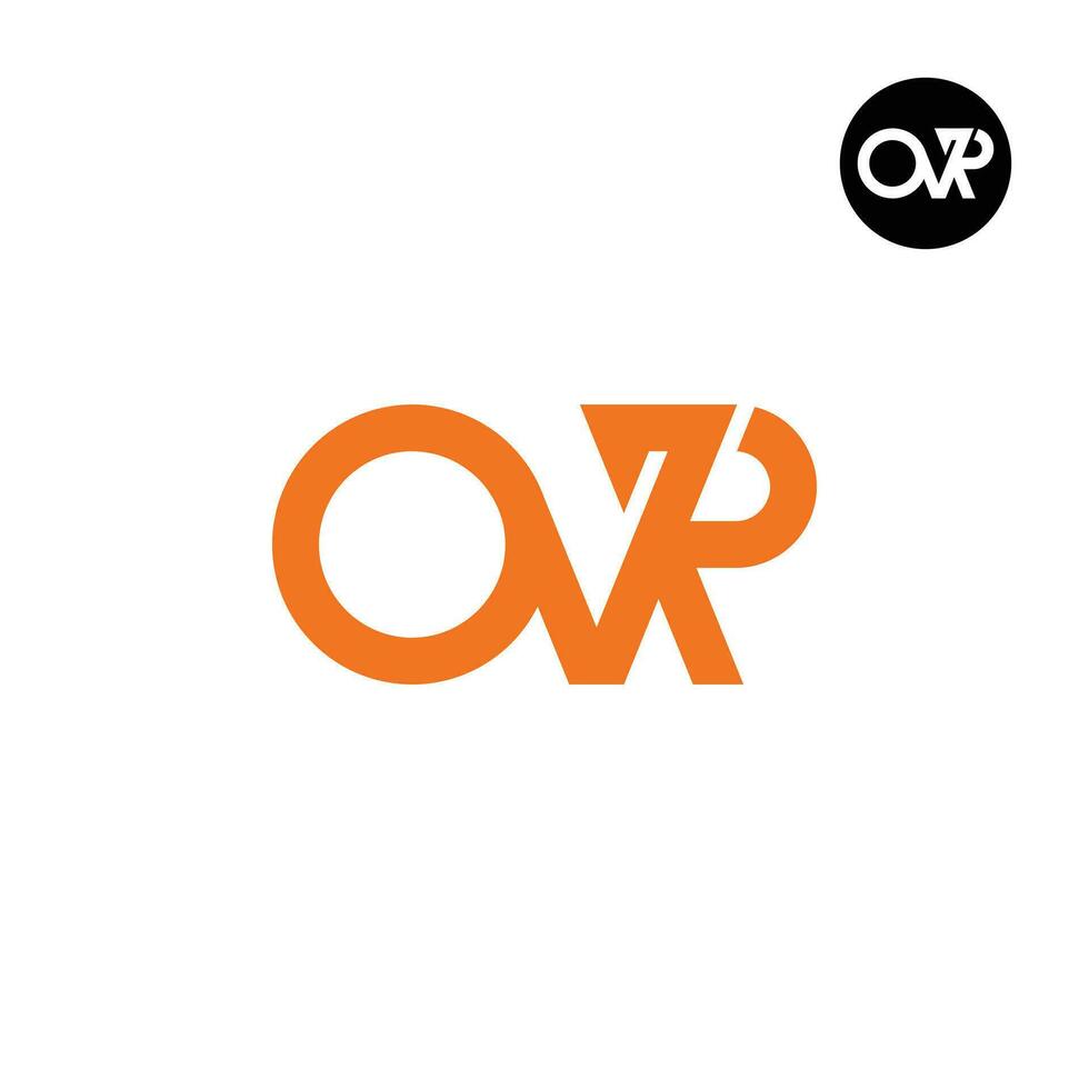 brief ovp monogram logo ontwerp vector