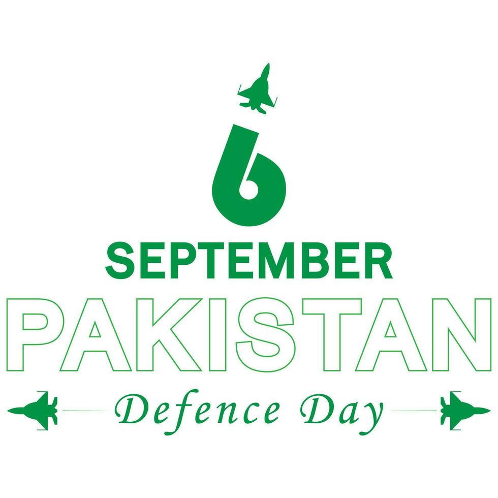 6e september Pakistan verdediging dag illustratie vector