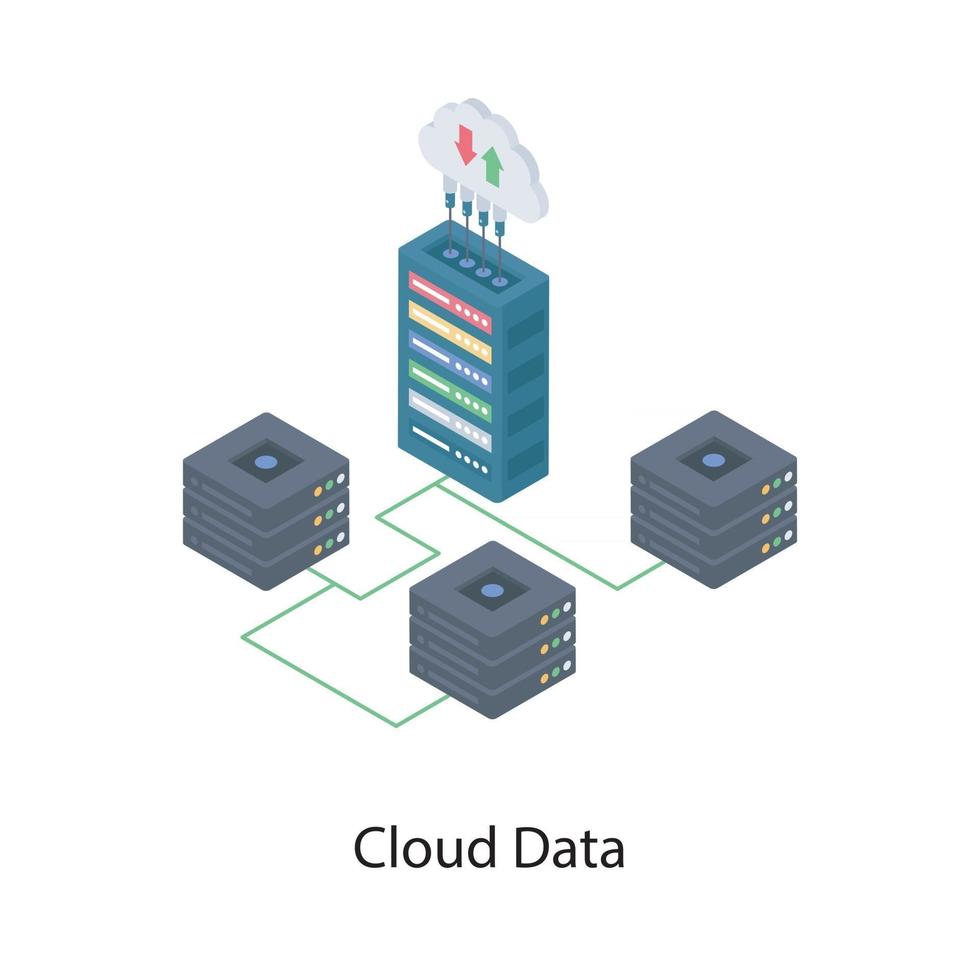 overdracht van cloudgegevens vector