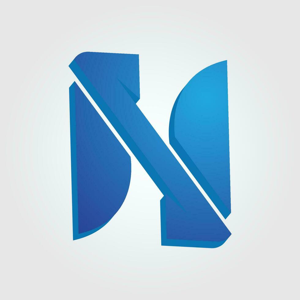 brief n logo vector icoon ontwerp sjabloon