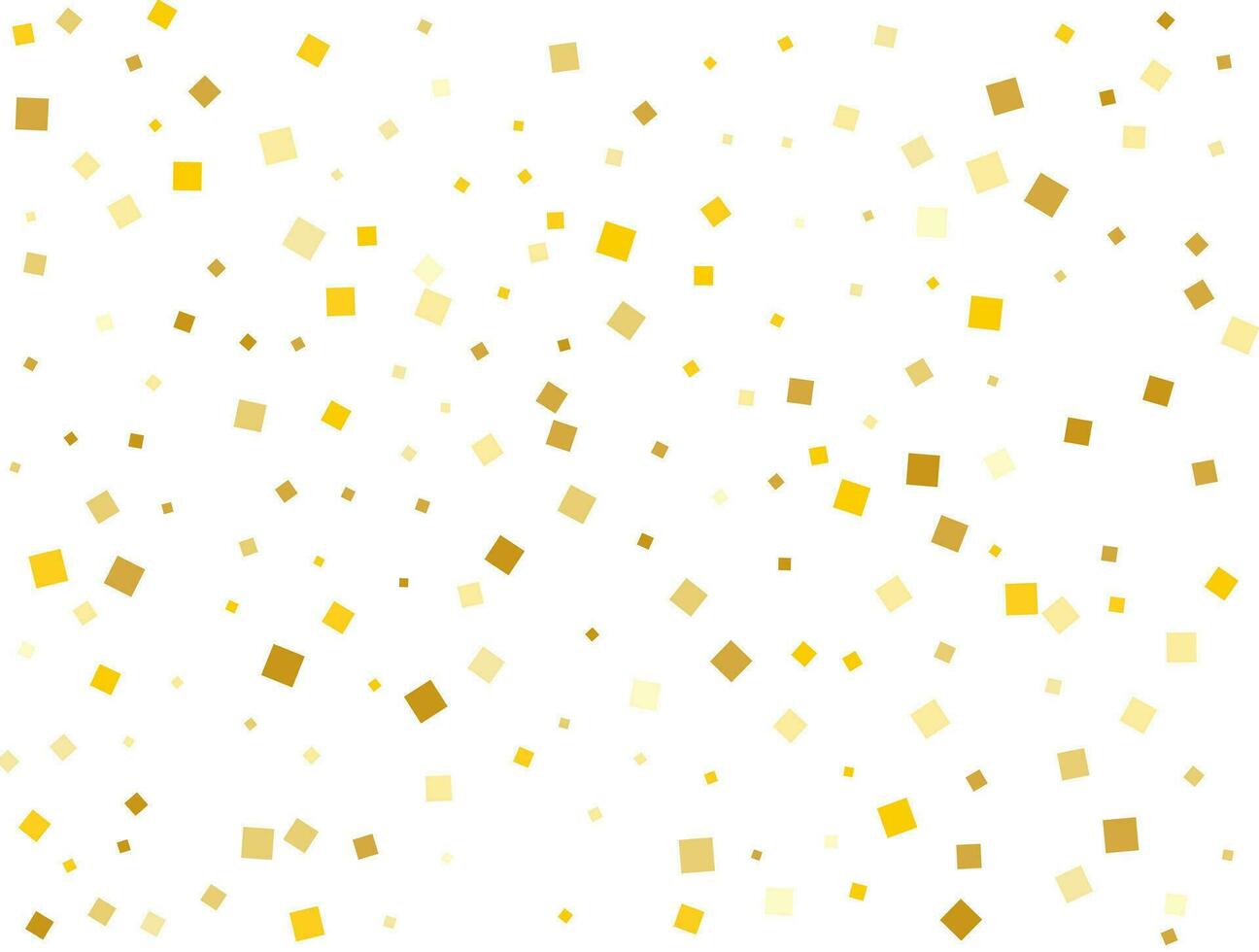 gouden regen van plein confetti. vector illustratie