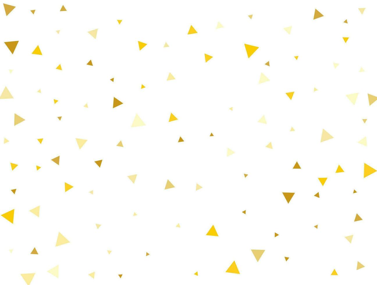 gouden driehoekig confetti. vector illustratie