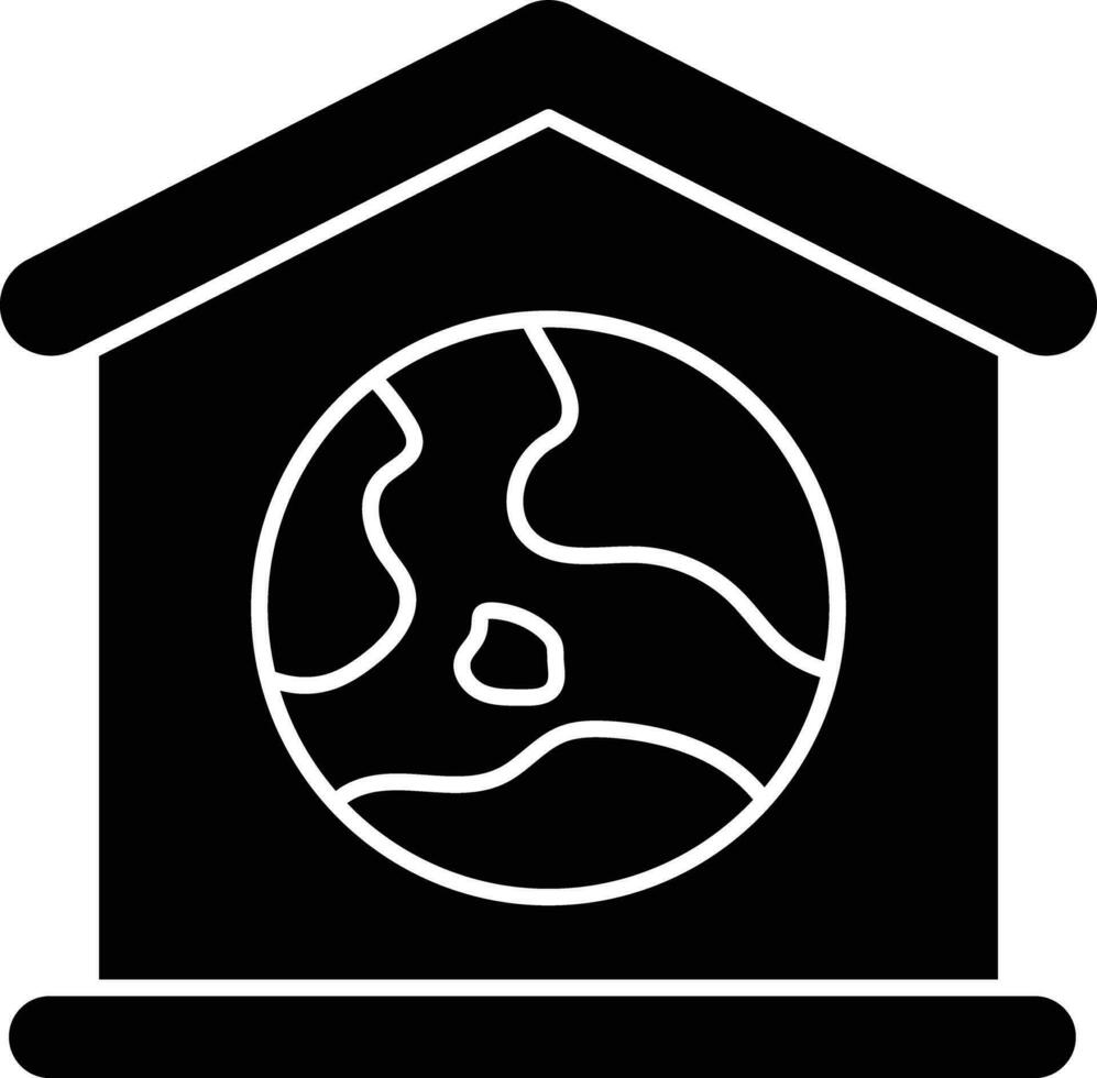 globaal huis glyph icoon ontwerp stijl vector