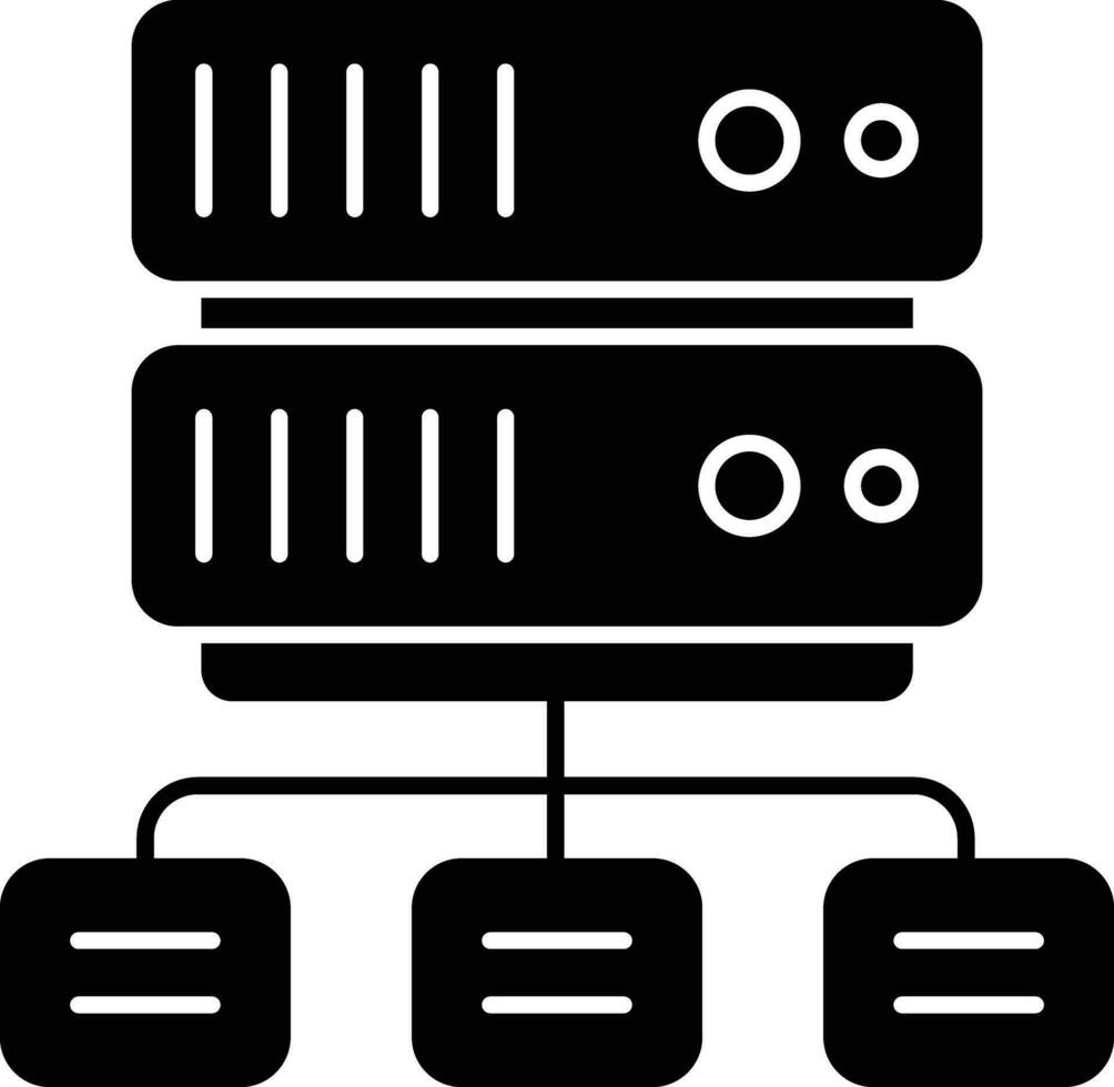 server netwerk glyph pictogrammen ontwerp stijl vector