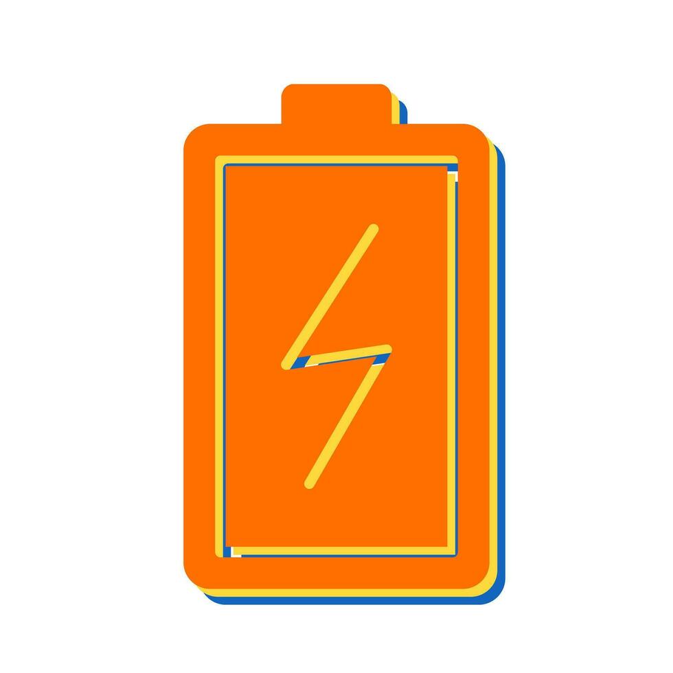 pictogram batterij opladen vector