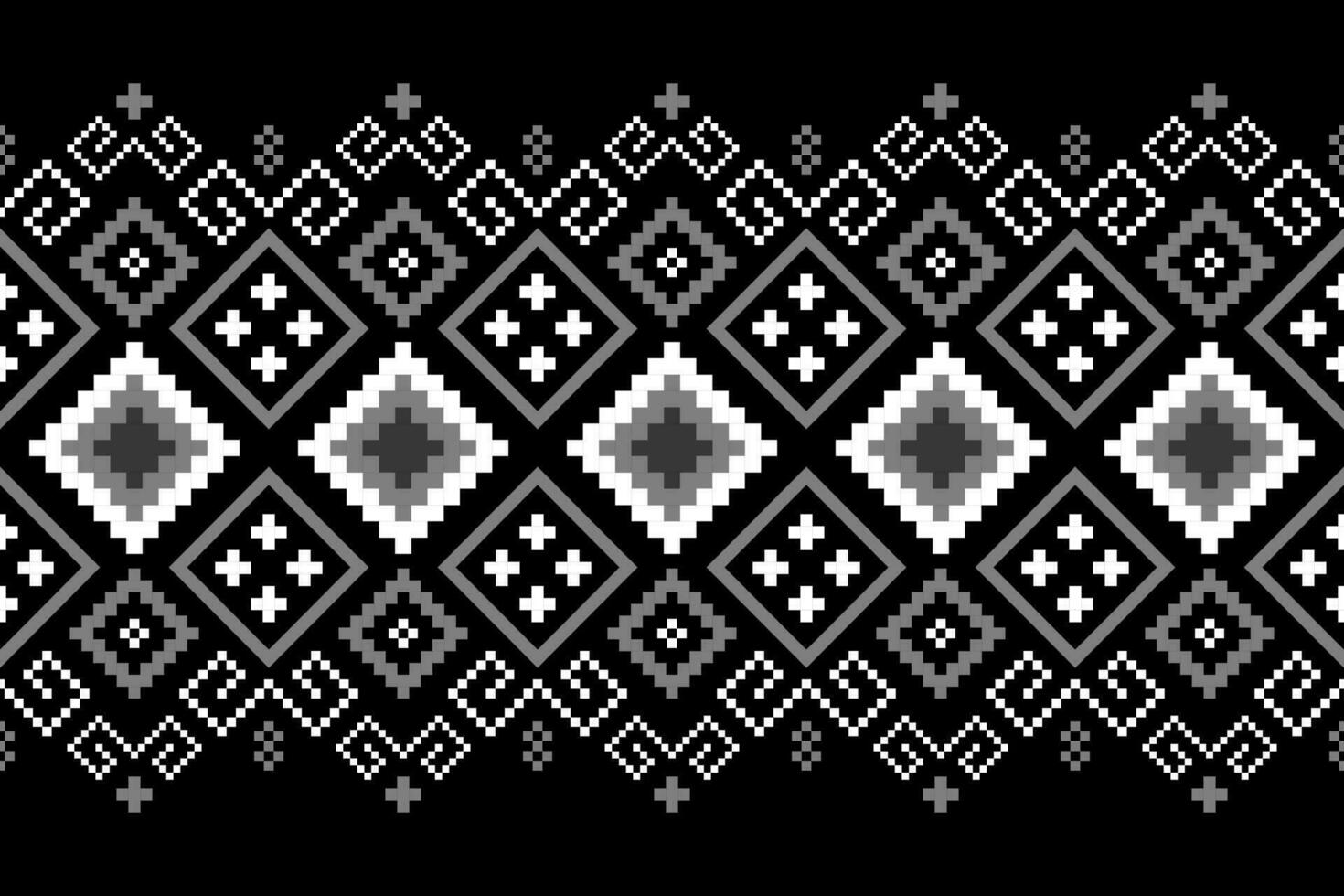 kruis steek kleurrijk meetkundig traditioneel etnisch patroon ikat naadloos patroon abstract ontwerp voor kleding stof afdrukken kleding jurk tapijt gordijnen en sarong aztec Afrikaanse Indisch Indonesisch vector