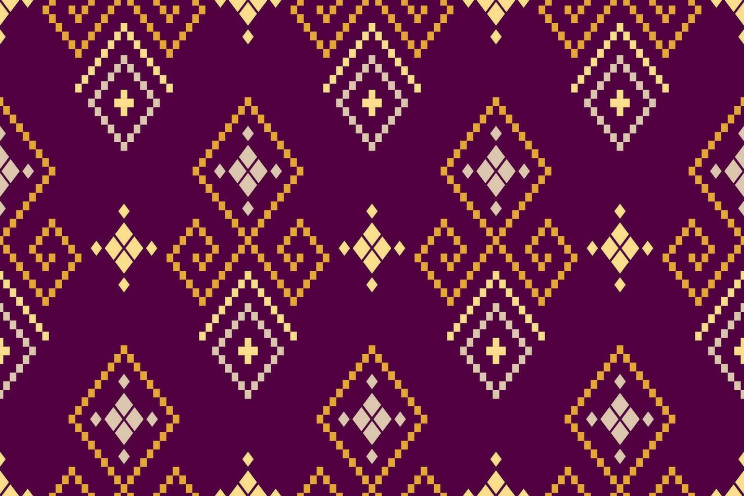 kruis steek kleurrijk meetkundig traditioneel etnisch patroon ikat naadloos patroon abstract ontwerp voor kleding stof afdrukken kleding jurk tapijt gordijnen en sarong aztec Afrikaanse Indisch Indonesisch vector