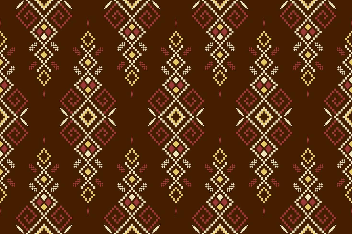 kruis steek kleurrijk meetkundig traditioneel etnisch patroon ikat naadloos patroon abstract ontwerp voor kleding stof afdrukken kleding jurk tapijt gordijnen en sarong aztec Afrikaanse Indisch Indonesisch vector