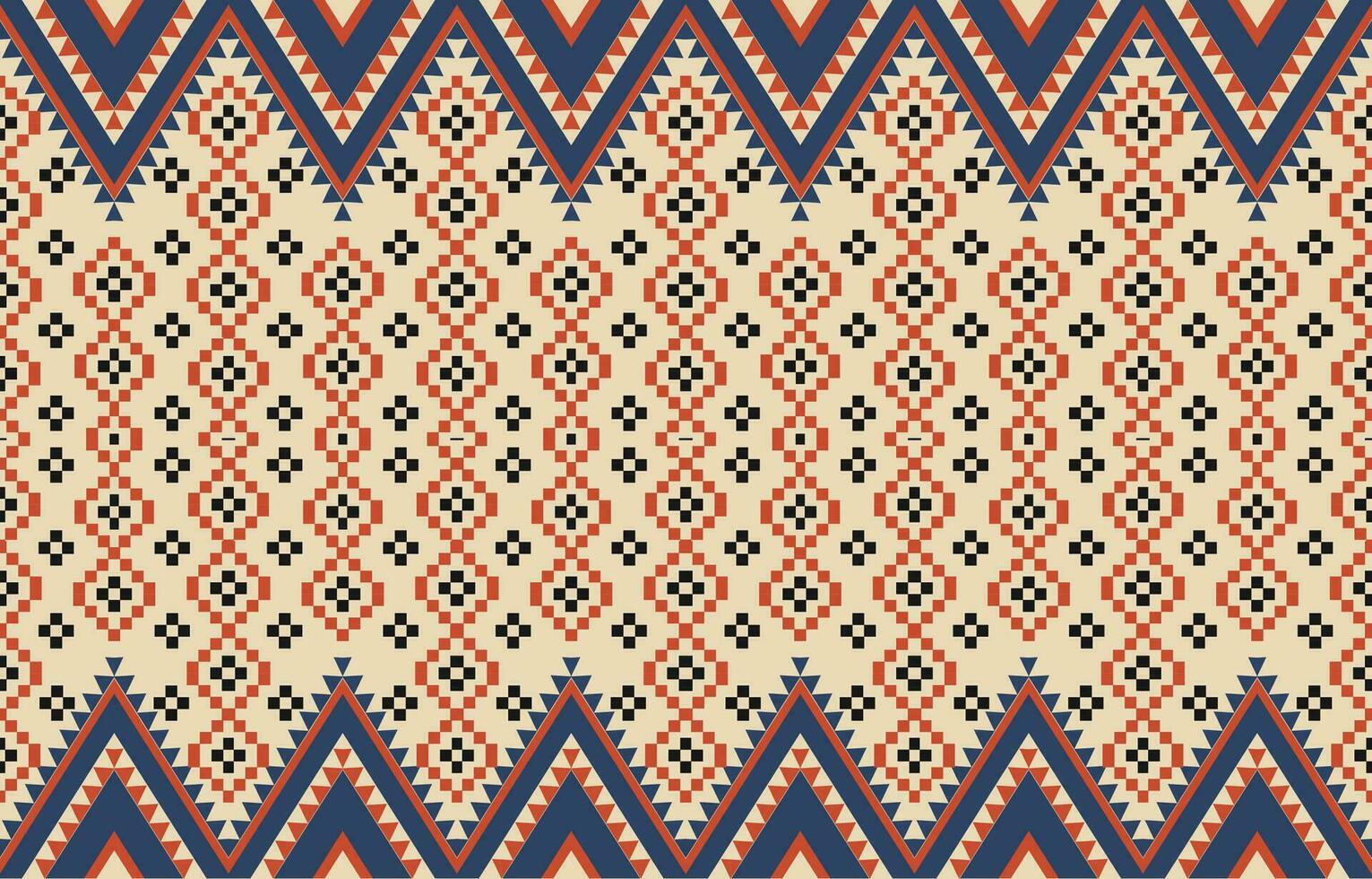 etnisch abstract ikat kunst. aztec ornament afdrukken. meetkundig etnisch patroon naadloos kleur oosters. ontwerp voor achtergrond ,gordijn, tapijt, behang, kleding, inpakken, batik, vector illustratie.