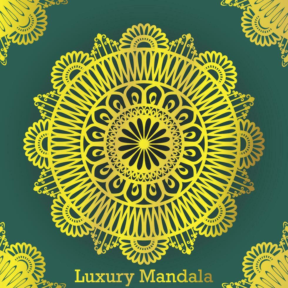 luxe gouden mandala achtergrond vector