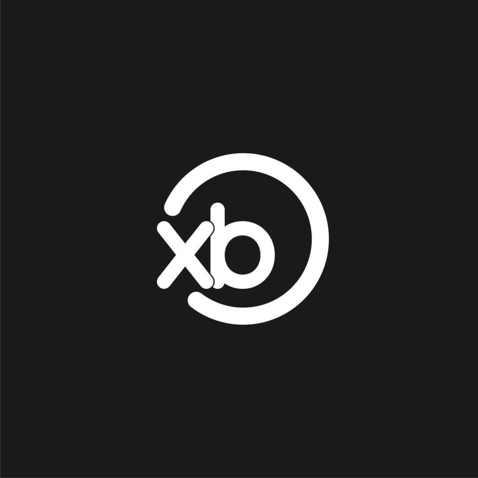 initialen xb logo monogram met gemakkelijk cirkels lijnen vector