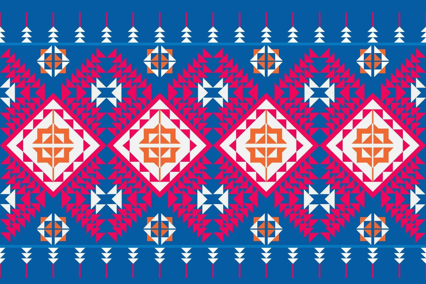 etnisch abstract ikat.naadloos patroon in tribaal.inheems aztec boho vector ontwerp.kleurrijk Aziatisch stijl bloemen patroon.ikat meetkundig volk sieraad.tribal etnisch vector structuur