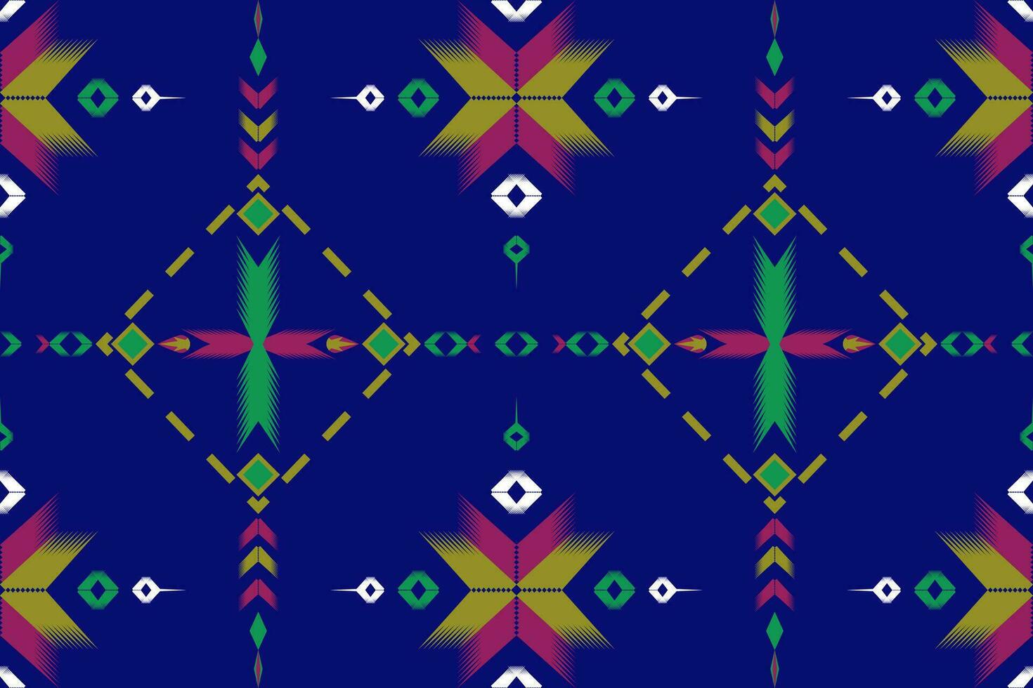 meetkundig naadloos patroon voor blok print,batik,stof,textiel.etnisch abstract ikat.kleurrijk abstract hedendaags naadloos patroon.hand getrokken uniek afdrukken. vector