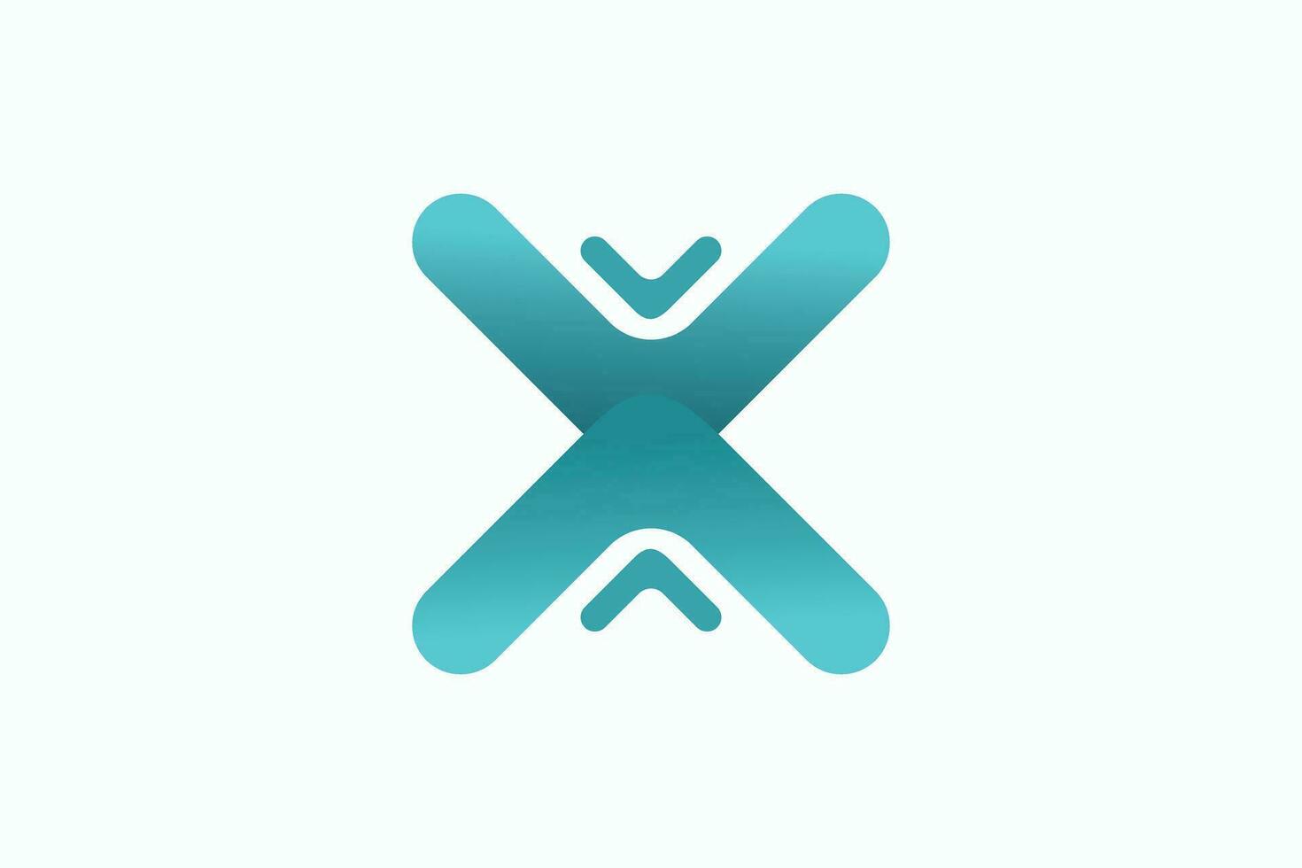 brief X logo ontwerp met voor eerste uw bedrijf vector