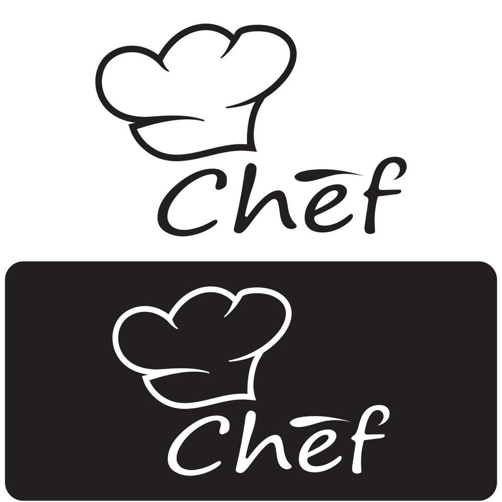 professioneel logo chef of keuken chef hoed.voor zakelijk, thuis koken, en restaurant chef-kok.bakkerij, vector