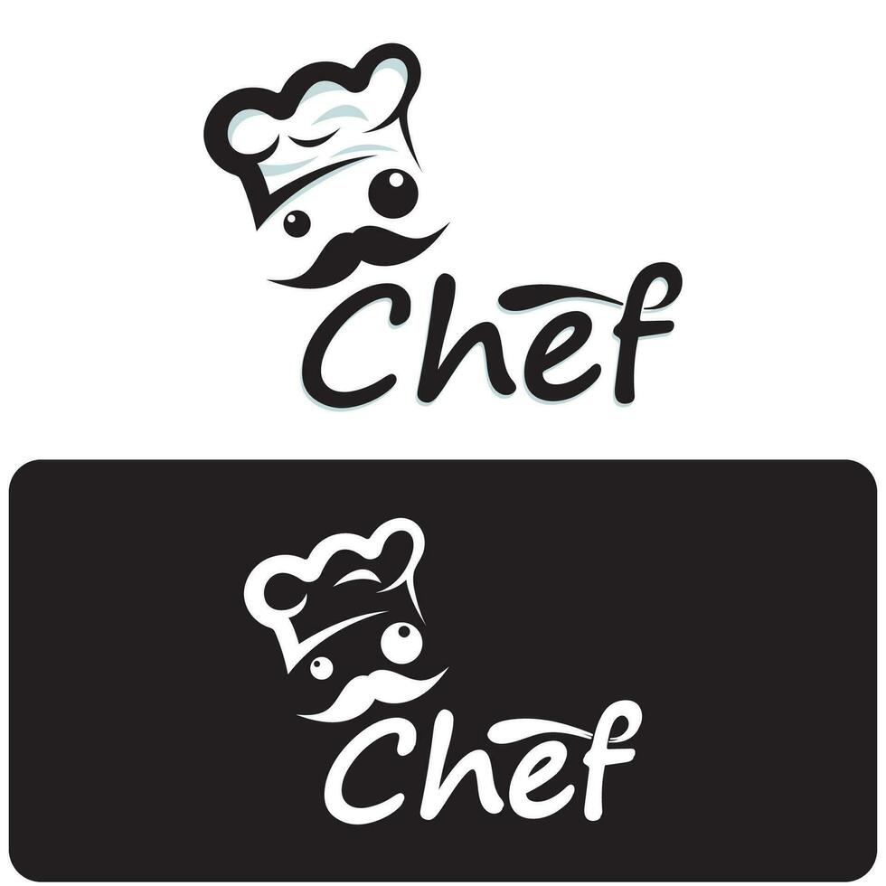 professioneel logo chef of keuken chef hoed.voor zakelijk, thuis koken, en restaurant chef-kok.bakkerij, vector