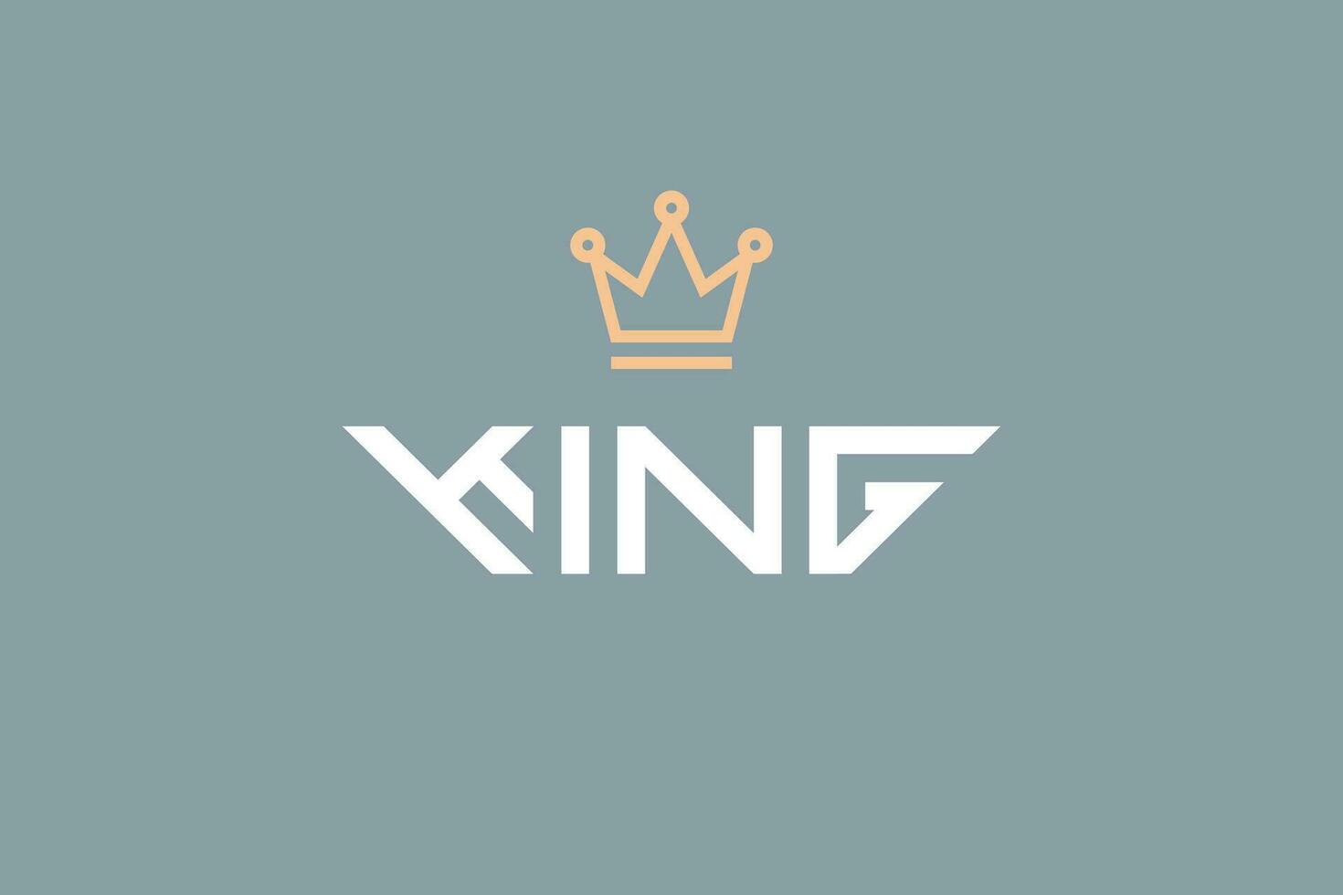 brief koning logo ontwerp sjabloon vector