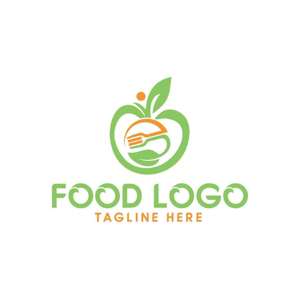 voedsel logo concept. vork en mes kroon achtergrond. vector