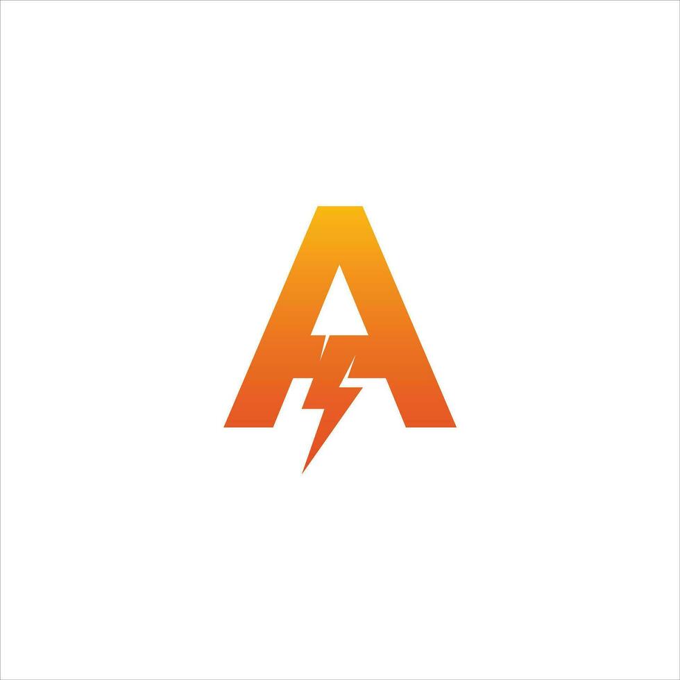 flash een brief logo icoon, elektrisch bout met eerste een brief logo ontwerp. vector