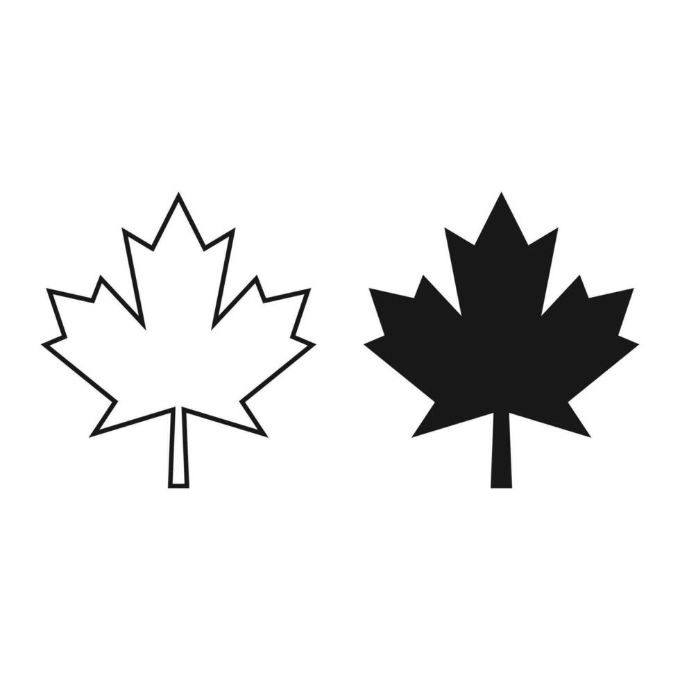 esdoorn- blad vector symbool icoon ontwerp. illustratie van Canada blad icoon ontwerp