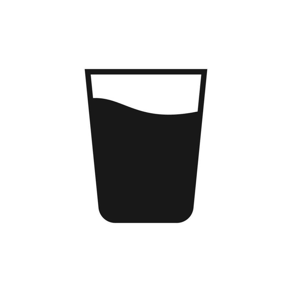 water glas vector icoon. drinken glas vlak pictogram.