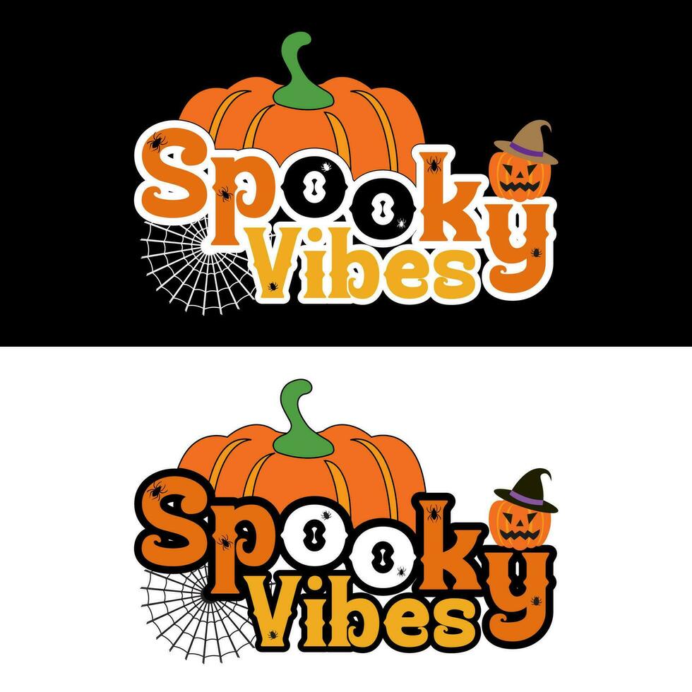 spookachtig gevoel. halloween t-shirt ontwerp. vector