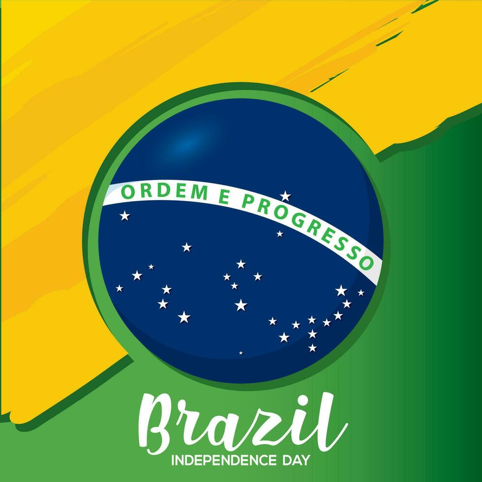 gekleurde onafhankelijkheid van Brazilië september 7 poster vector