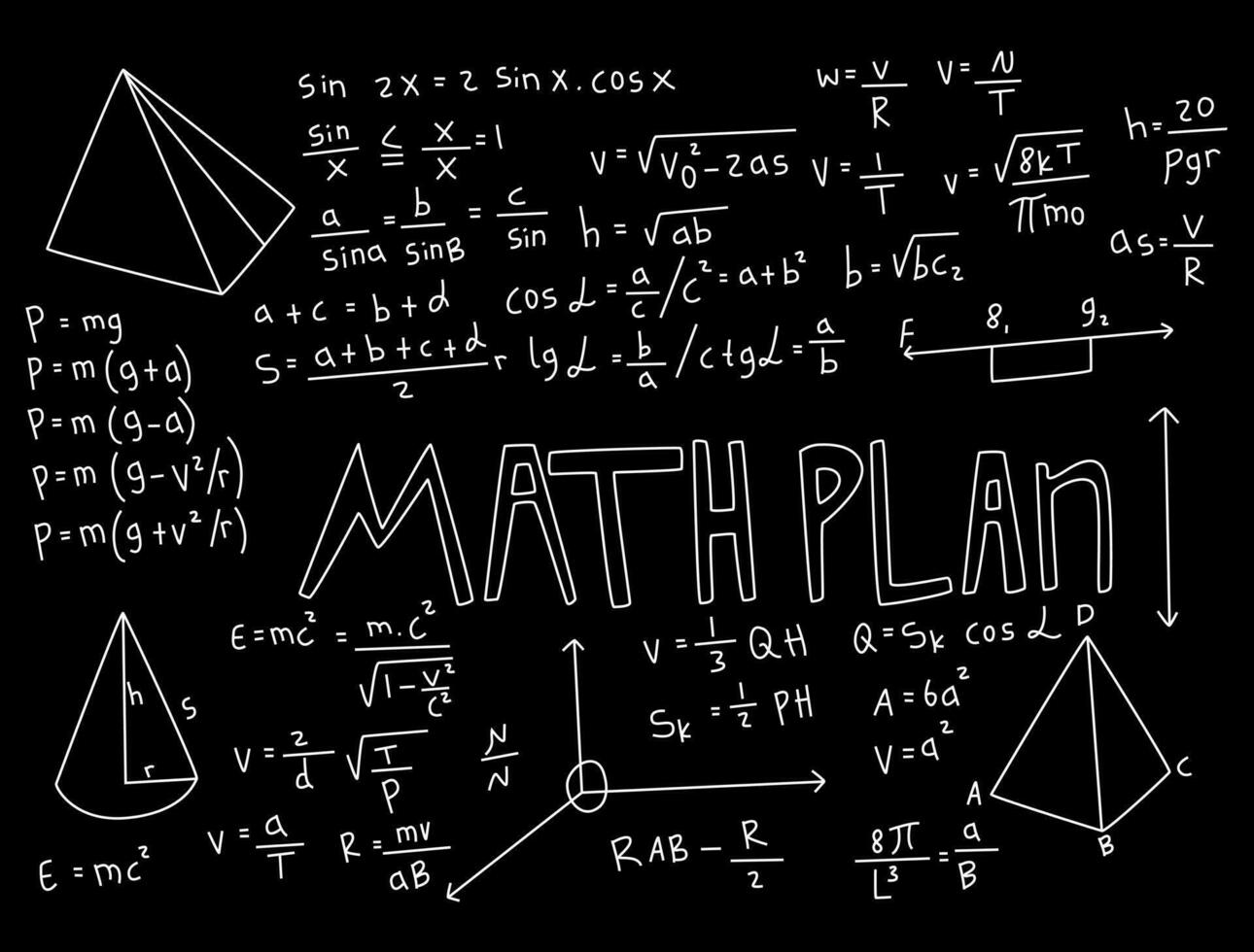 realistische wiskunde schoolbord achtergrond afbeelding vector