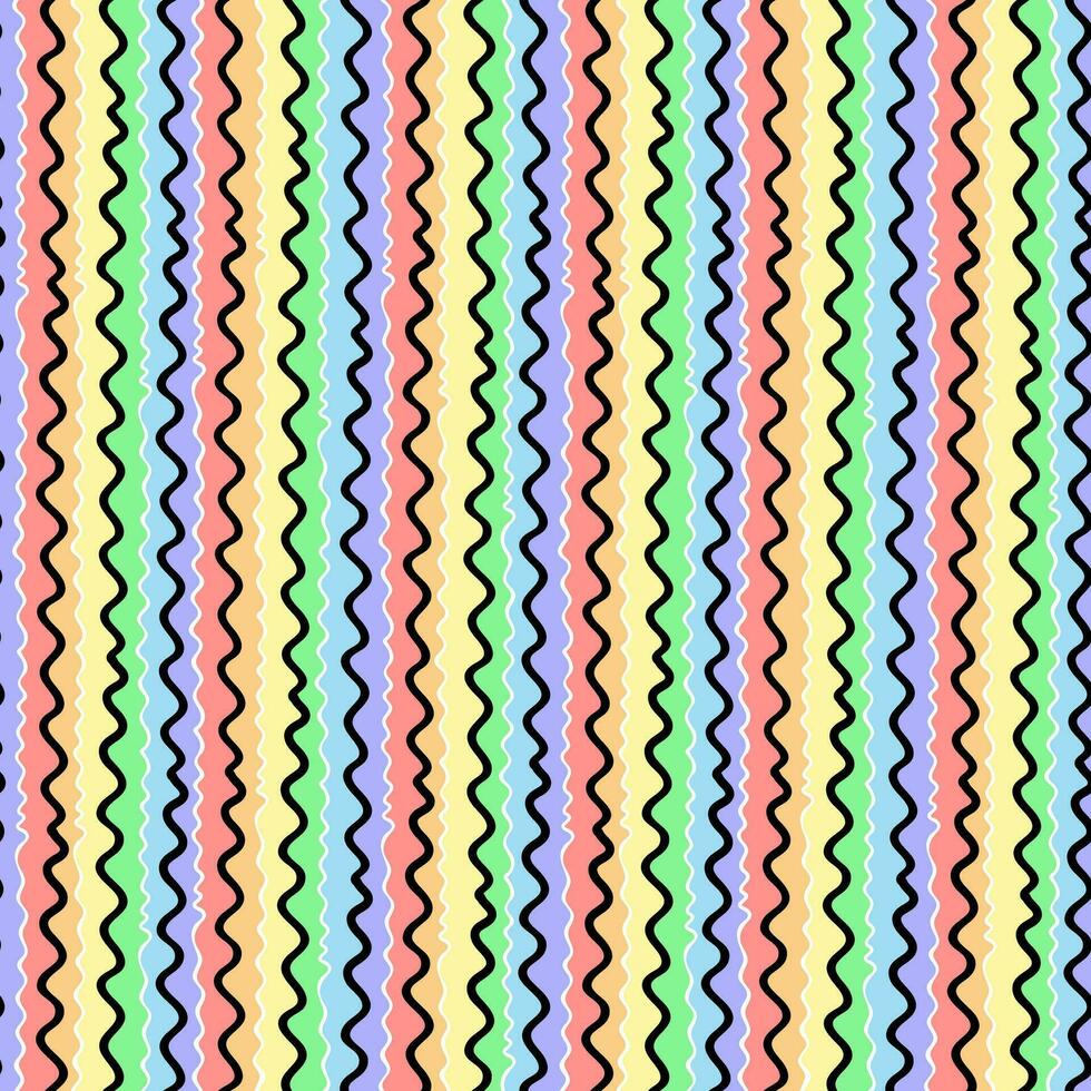 abstract gestreept naadloos patroon in regenboog pastel kleuren. modern afdrukken voor kleding stof, textiel, omhulsel papier vector