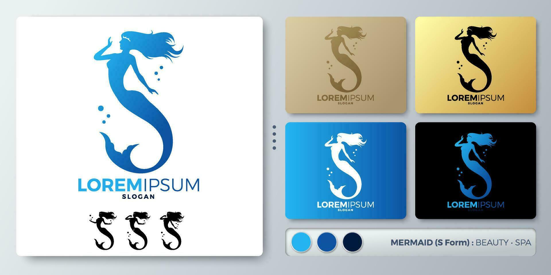 meermin vector illustratie logo ontwerp. blanco naam voor insert uw branding. ontworpen met voorbeelden voor allemaal soorten van toepassingen. u kan gebruikt voor bedrijf, identiteit, water park, schoonheid winkel.