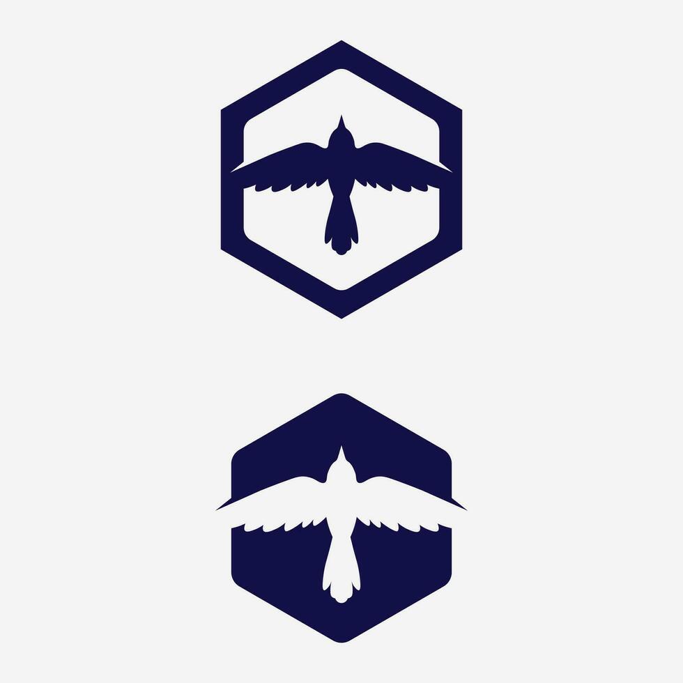 vogelstand en vleugel logo dier vector icoon vlieg ontwerp illustratie sjabloon grafisch