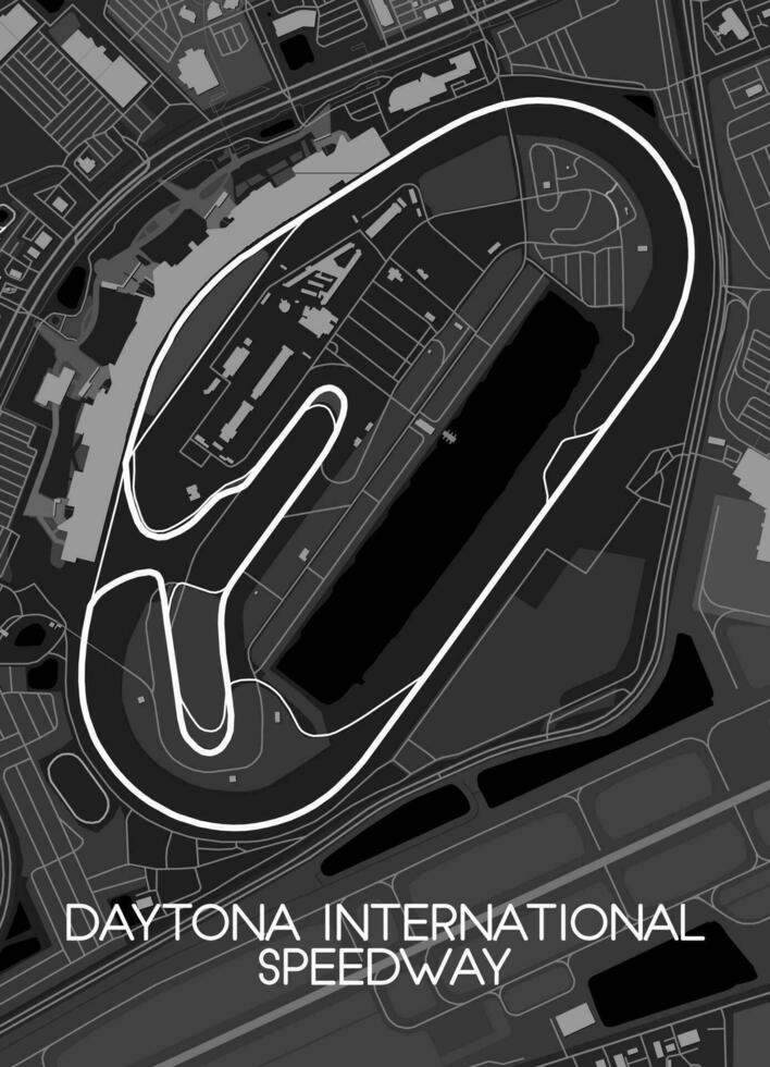 daytona Internationale speedway - weg Cursus kaart vector