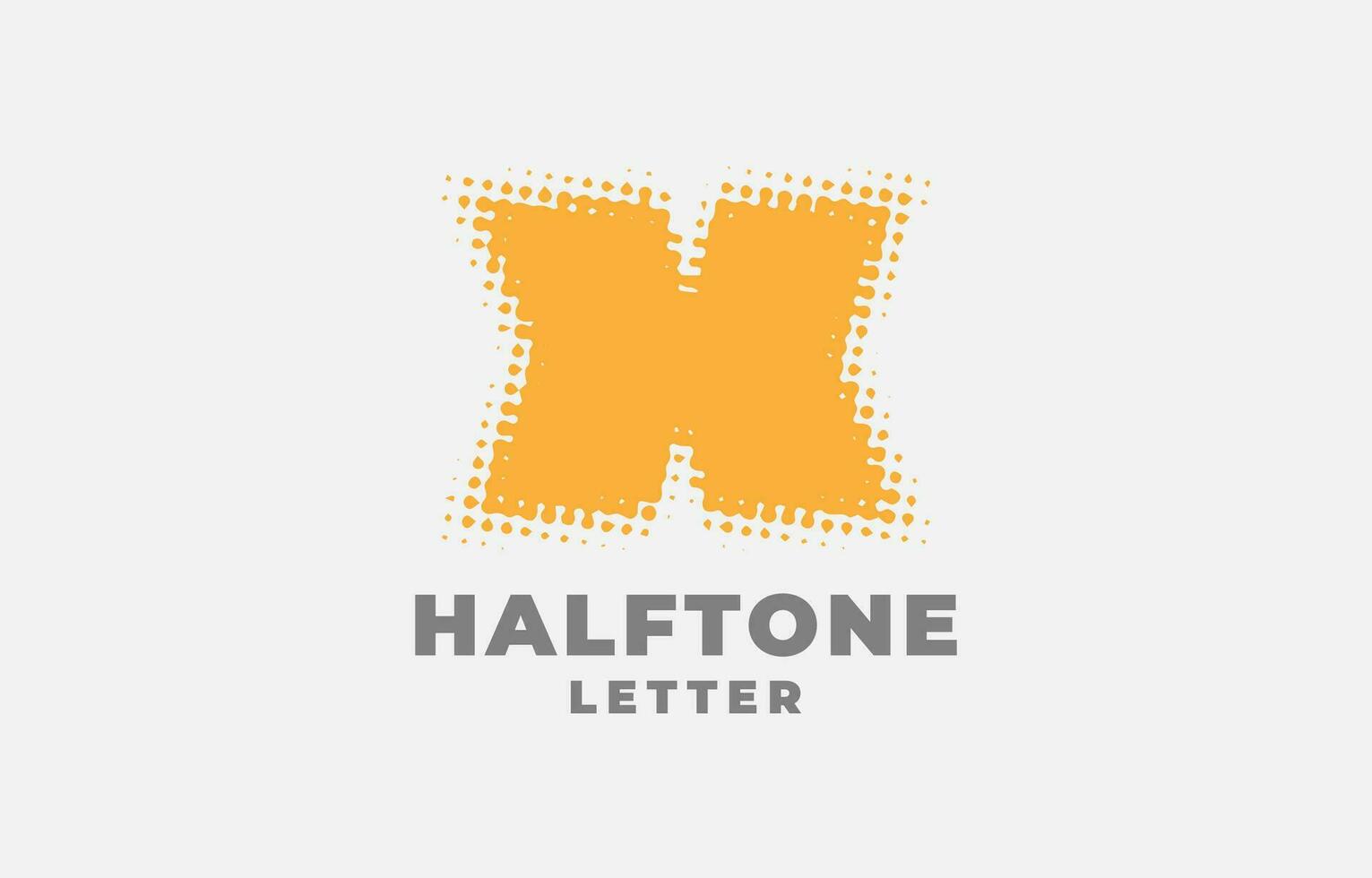 brief X halftone vector logotype ontwerp