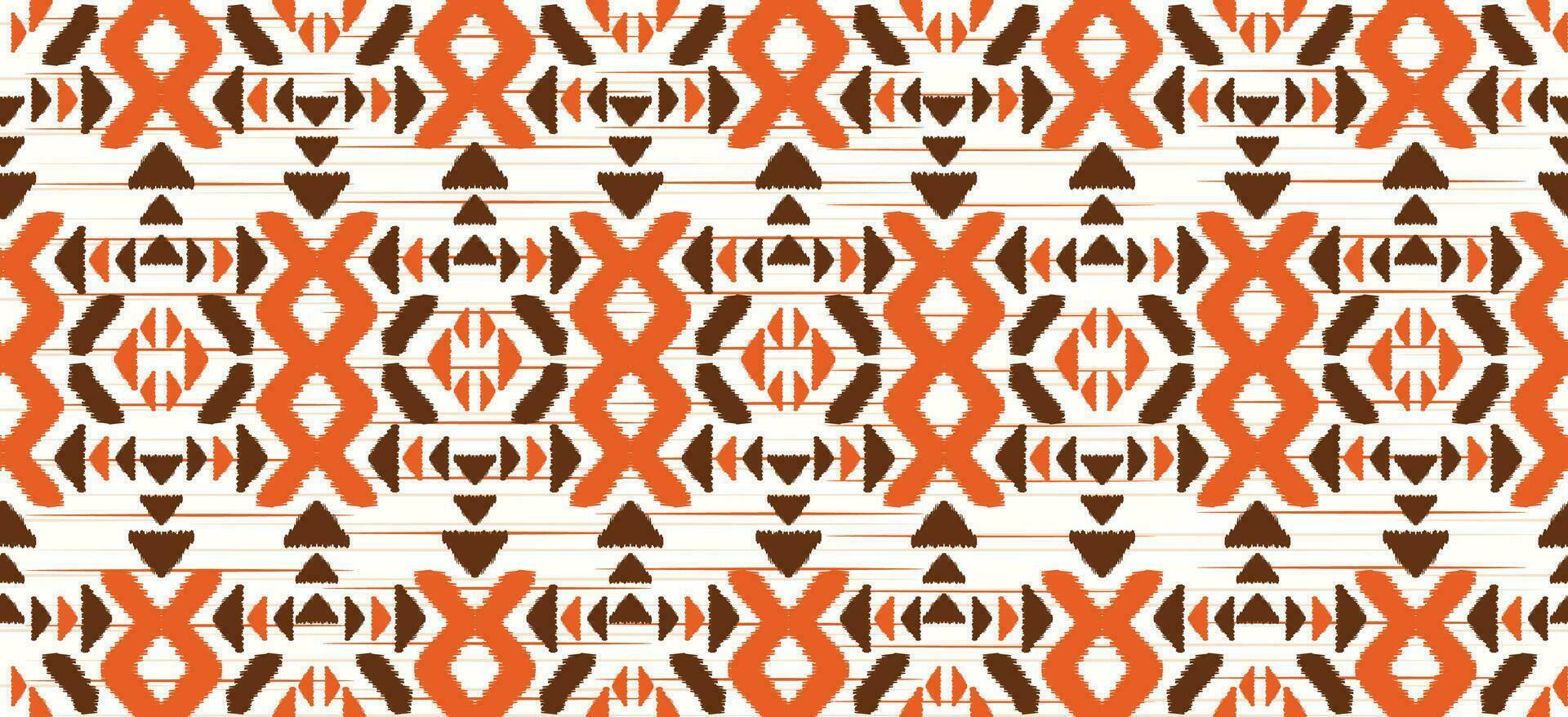 etnische abstracte ikat kunst. naadloos patroon in tribal, volksborduurwerk en Mexicaanse stijl. Azteekse geometrische kunst ornament print.design voor tapijt, behang, kleding, inwikkeling, stof, hoes, textiel vector