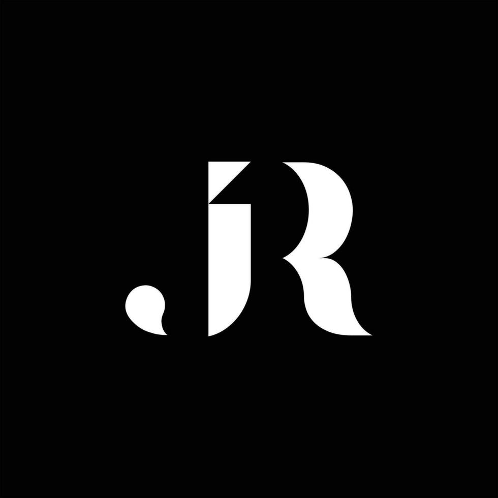 jr brief logo ontwerp sjabloon vector