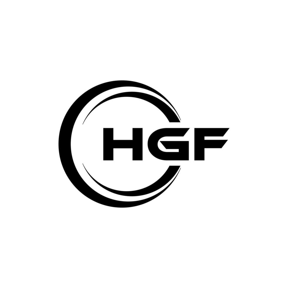 hgf brief logo ontwerp, inspiratie voor een uniek identiteit. modern elegantie en creatief ontwerp. watermerk uw succes met de opvallend deze logo. vector