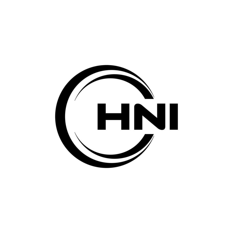 hni logo ontwerp, inspiratie voor een uniek identiteit. modern elegantie en creatief ontwerp. watermerk uw succes met de opvallend deze logo. vector