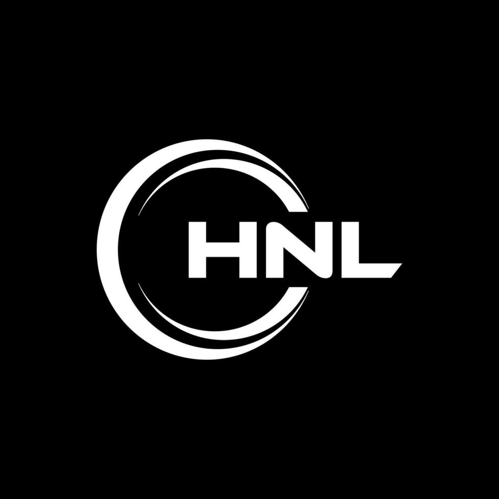 hnl logo ontwerp, inspiratie voor een uniek identiteit. modern elegantie en creatief ontwerp. watermerk uw succes met de opvallend deze logo. vector