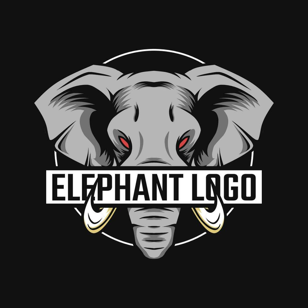 olifant hoofd logo mascotte ontwerp vector