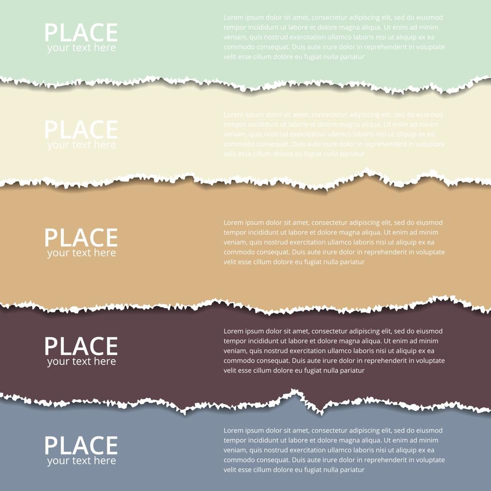gescheurd papier achtergrond met ruimte voor tekst vector