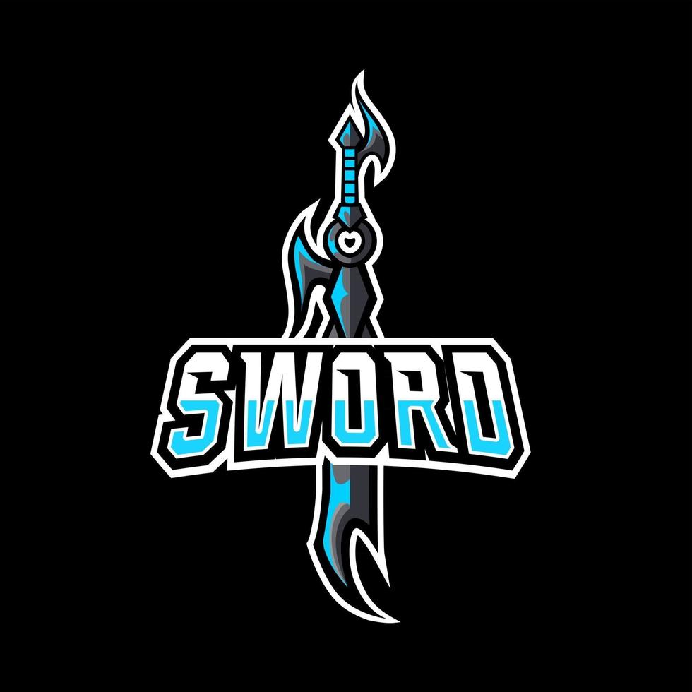 zwaard heer koning krijger mascotte sport gaming esport logo sjabloon voor streamer squad team club vector