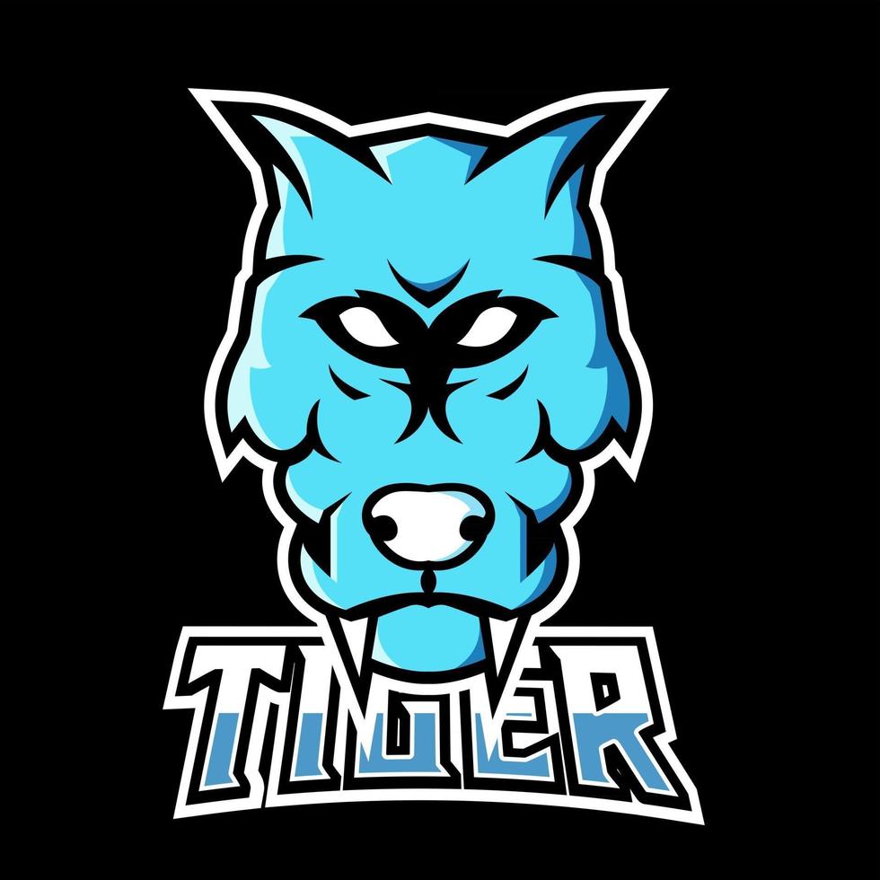 tijger sport of esport gaming mascotte logo sjabloon, voor uw team vector